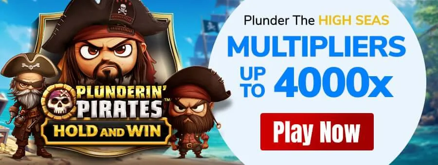 Plunderin' Pirates Hold and Win slot — JacksPay Casino game of the month